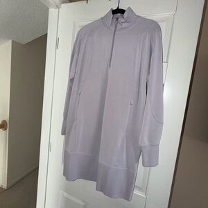 Lululemon Softstreme Long-Sleeve Half-Zip Dress Faint Lavender 8 $138